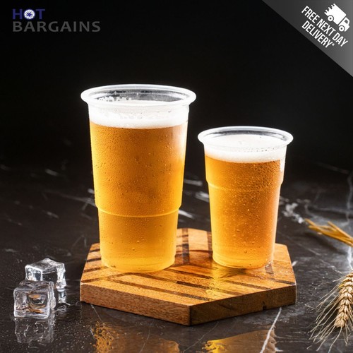 Plastic pint half glasses - half,