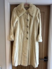 Vintage White Mink Fur Coat