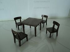 PLAYMOBIL Vintage Western Table and 4 Chairs Dark Brown Strong Northern 4398