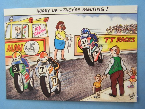 Comic postcard 1980 isle of - comic,
