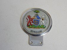 Vintage Heavy Automotif Chrome Berkshire County Car Badge Auto Emblem