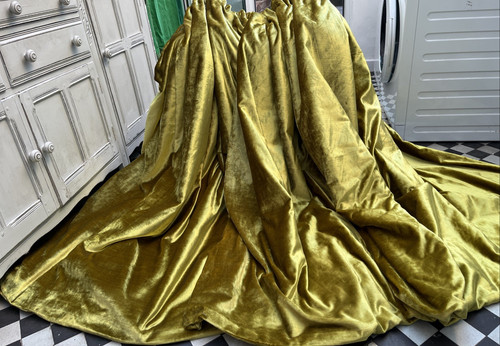Vintage velvet curtains - velvet,