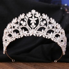 7.5cm Tall Quality Crystal Wedding Queen Princess Prom Tiara Crown For Adult
