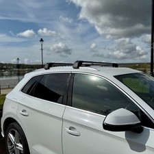 AUDI Q5 ROOF BARS CROSS BARS ROOF RACK LOCKABLE BLACK 2018 ONWARDS 80 KG