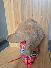 Mini Rodini Unisex Baby Faux Fur Trapper Hat Size 48/50 in Beige