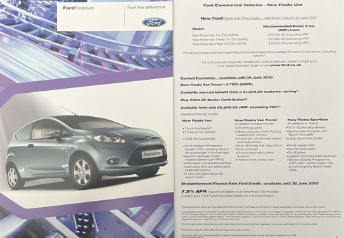 Ford fiesta van - uk, brochure