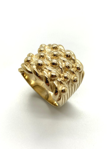 9ct yellow solid gold row - solid, 4