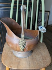 Antique Copper Coal Bucket