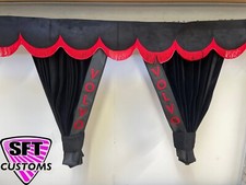 TRUCK CURTAINS DUTCH STYLE DOUBLE LINED BLACK VOLVO FM/  FH4 / FH5