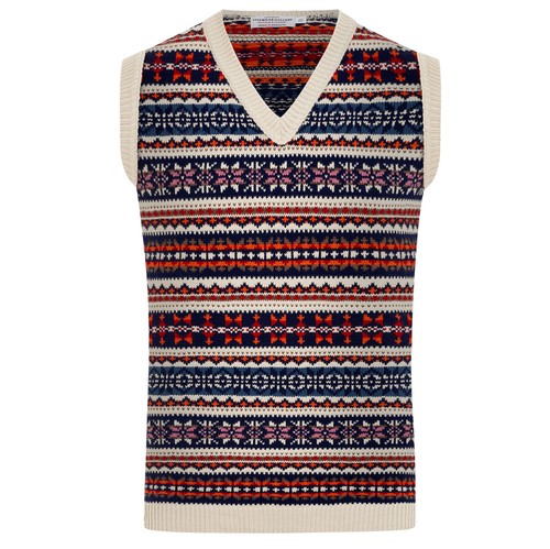 Vintage knitted fair isle - knitted,