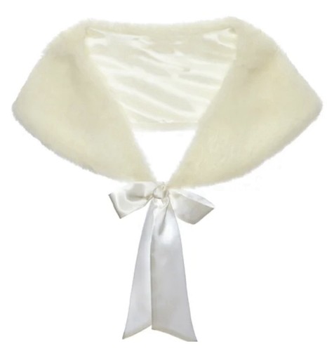 Off white faux fur - fur, shawl
