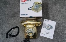 Maxtek Retro 1960’s  Style Gold Telephone 72925 Gold Phone Original Box