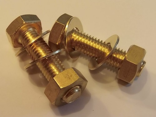 M10x40 brass hex - brass, bolts