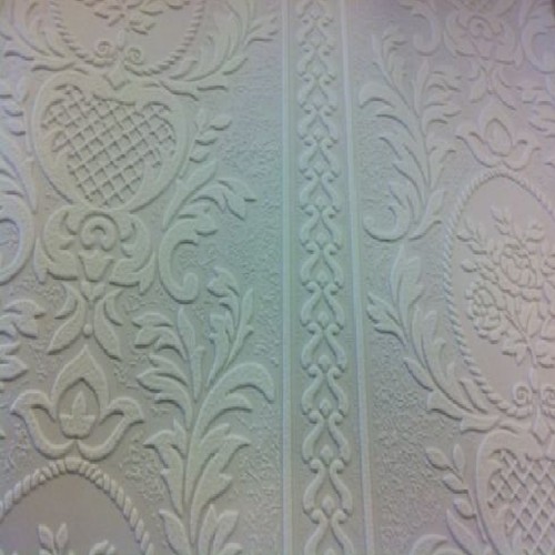 Anaglypta white blown - white, vinyl