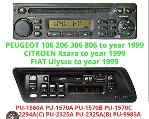 Code unlock radio clarion - code,