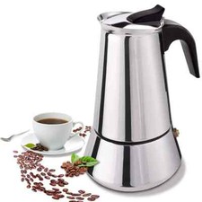 Espresso Coffee Maker Moka Stovetop Machine Italian Stainless Steel Pot