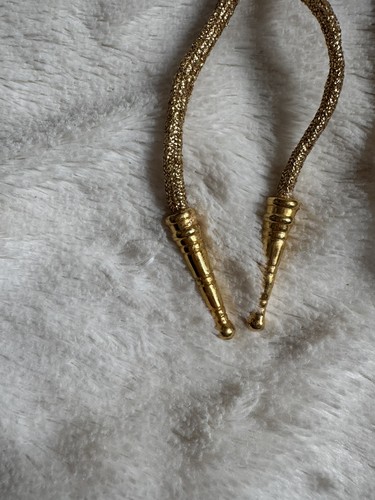Gold cowboy necklace - cowboy, necktie