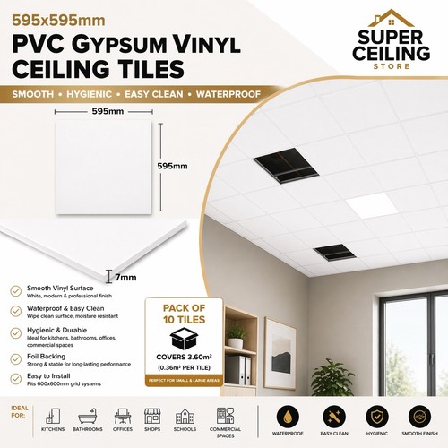 Suspended ceiling vinyl - suspended,