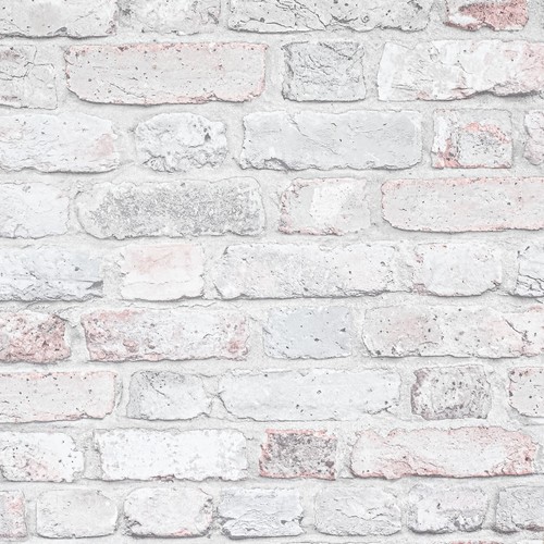 Pink brick wallpaper grey - 3d,