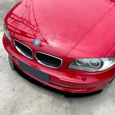 Front Bumper Spoiler Lip Black For BMW 1 Series E81 E82 E87 E88 LCI 2008-2011