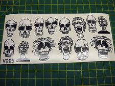 SHEET OF 14 SKULL STICKERS BMX MONGOOSE HOFFMAN V005 ALL MODELS