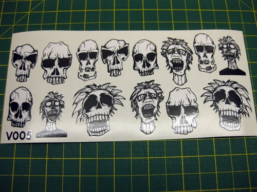 Sheet skull stickers bmx - sheet,