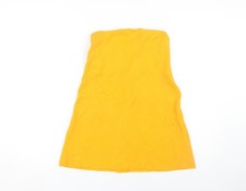 ZARA Women's Yellow Strapless Dress Size 12
