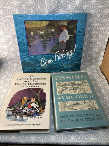 Vintage fishing books - books, x3