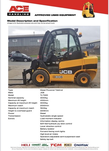 Jcb tlt30d 3000kg - 3000kg, diesel
