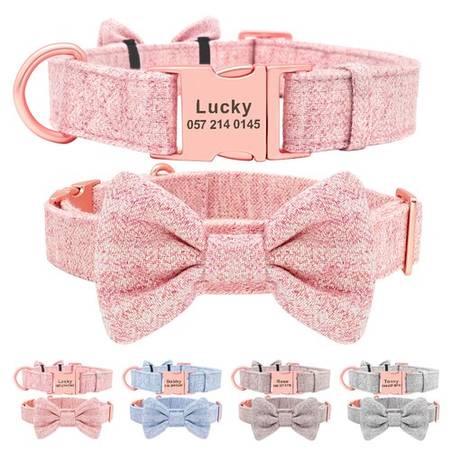 Nylon dog collar with tweed - nylon,