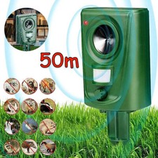 Ultrasonic Cat Dog Fox Pest Motion Sensor Repeller Scarer Deterrent Repellent UK