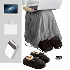 USB Heated Slippers Plush