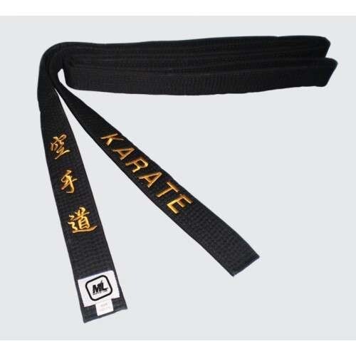 Karate black belt embroidery - belt,
