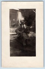 RPPC Photo Postcard Man With