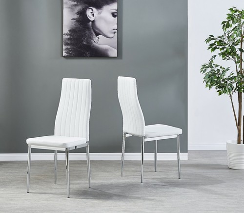 Dining chairs set - set, white