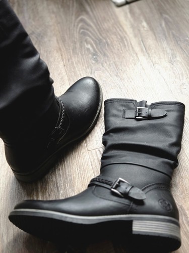 Rieker estella black mid calf - rieker, mid-calf