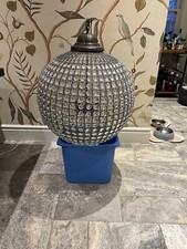 Vintage French  basket globe chandelier 