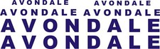 AVONDALE  Sticker Decal x 6