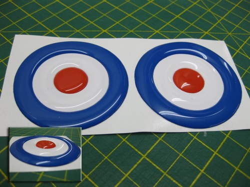 Domed mod target stickers - 2,