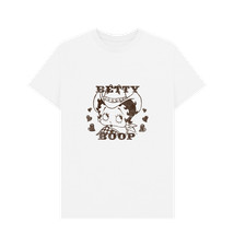 PREMIUM OFFICIAL Betty Boop Betty Boop Cowgirl White T-Shirt