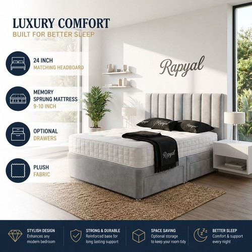 Luxury divan bed set with - luxury,