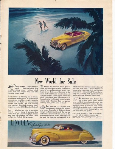 Magazine 1941 lincoln - ad,