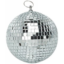 FXLab 8" Mirror Ball Lightweight Silver 200mm Disco Dancefloor Party Mirrorball
