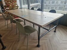 Industrial Boardroom Table – Reclaimed Oak & Steel Frame 8–10 Seater 🚚