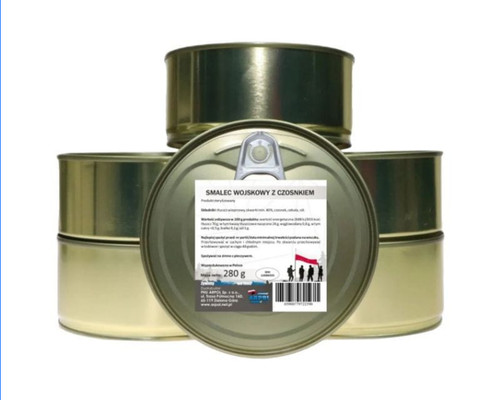 Polish military canned bacon - canned,