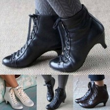 Women Ladies Low Kitten Heel