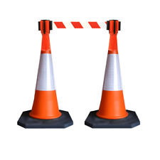 Traffic Safety Cones and Retractable Barrier Pack Road Orange Cone LARGE 750mm
