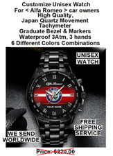 Customize Watch, for Alfa Romeo  Car owners, High Quality, Japan Quartz Movement
