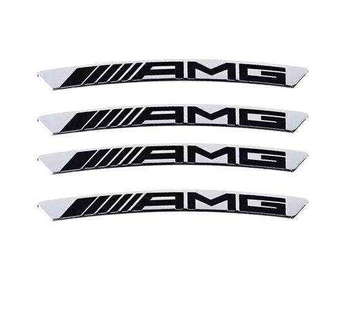 Amg alloy wheel badge decal - amg,