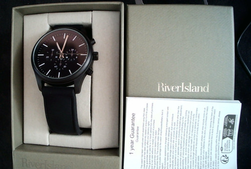 River island mens watch black - watch.,